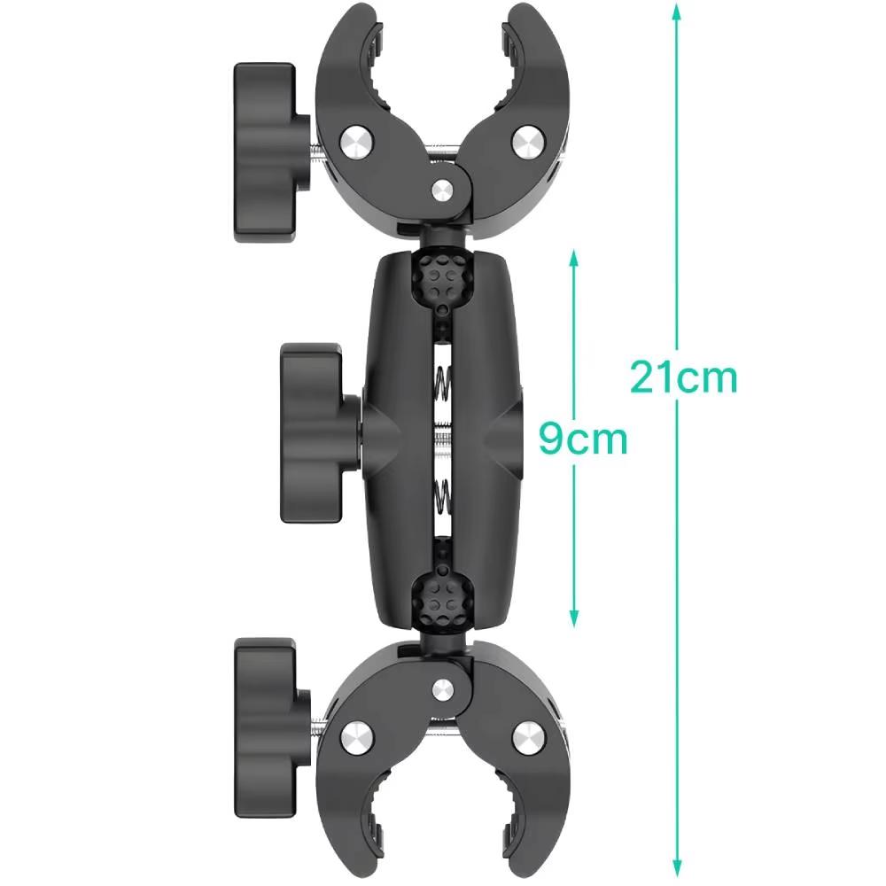 Double Clip Crab Clamp Handlebar Mount for GoPro Insta360 One X2 X3 Sports Camera Accessory Motorcycle Bicycle Compatible