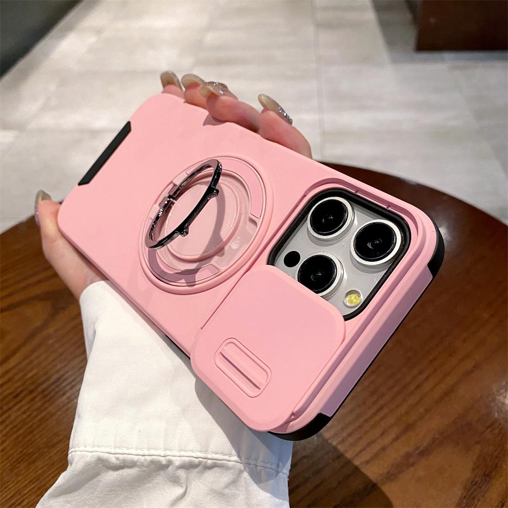 Rotation Stand Slide Camera Protector Magnetic Phone Case For iPhone 17 16 15 14 13 12 11 Pro Max Air Dual Protector Armor Cover