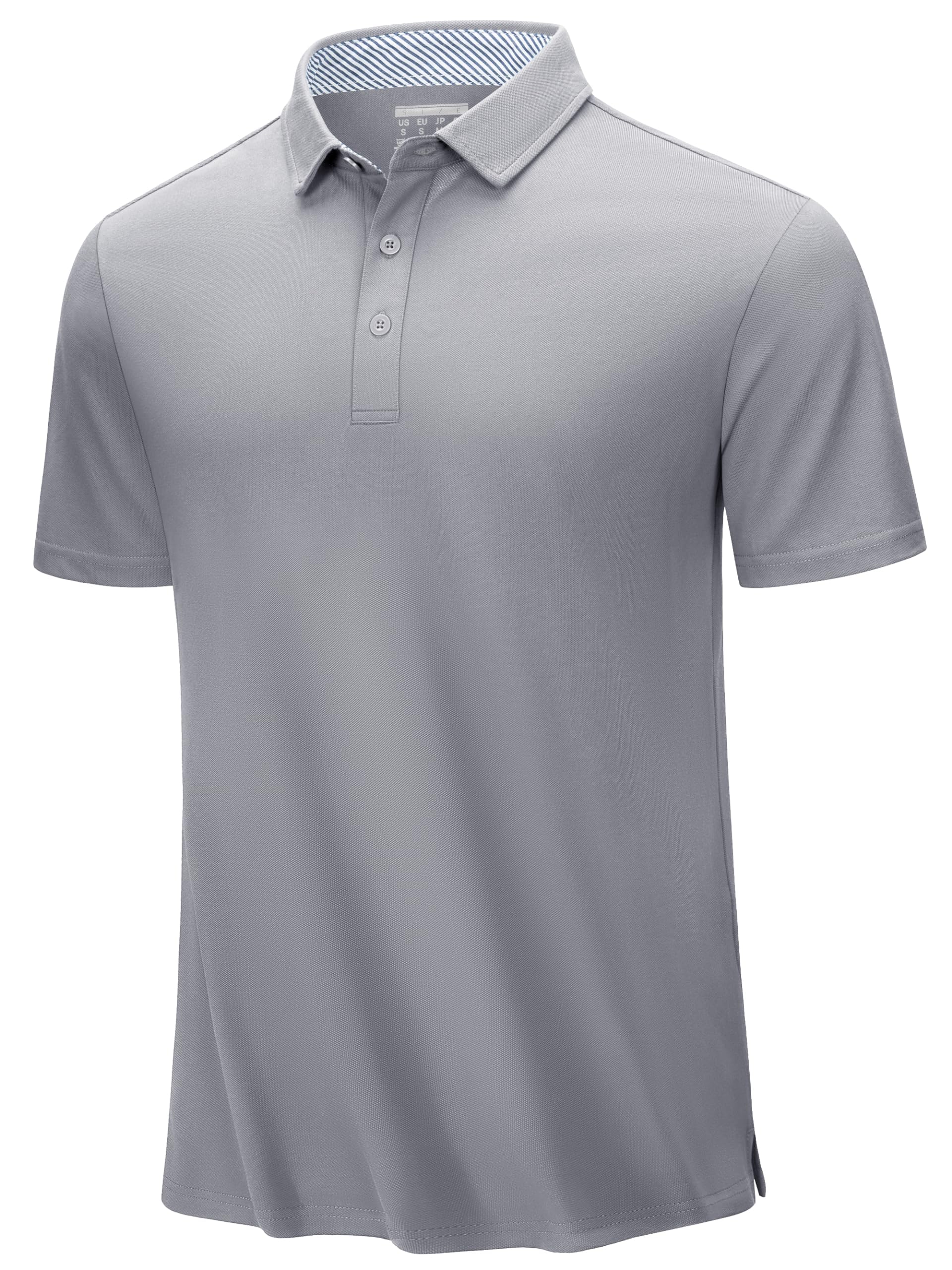 

TACVASEN Polo Shirt for and Work Summer Stretch Biz Polo with Stylish Light Size 2XL Men s Cool-Touch Golf, Tennis, Wear, Buttons, Lightweight,