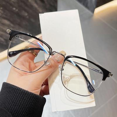 Big Face Glasses Frame Feeling Eye Frame Anti-Blue Light Eyebrow Frame Business Retro Square Frame Myopia Glasses Frame 3226