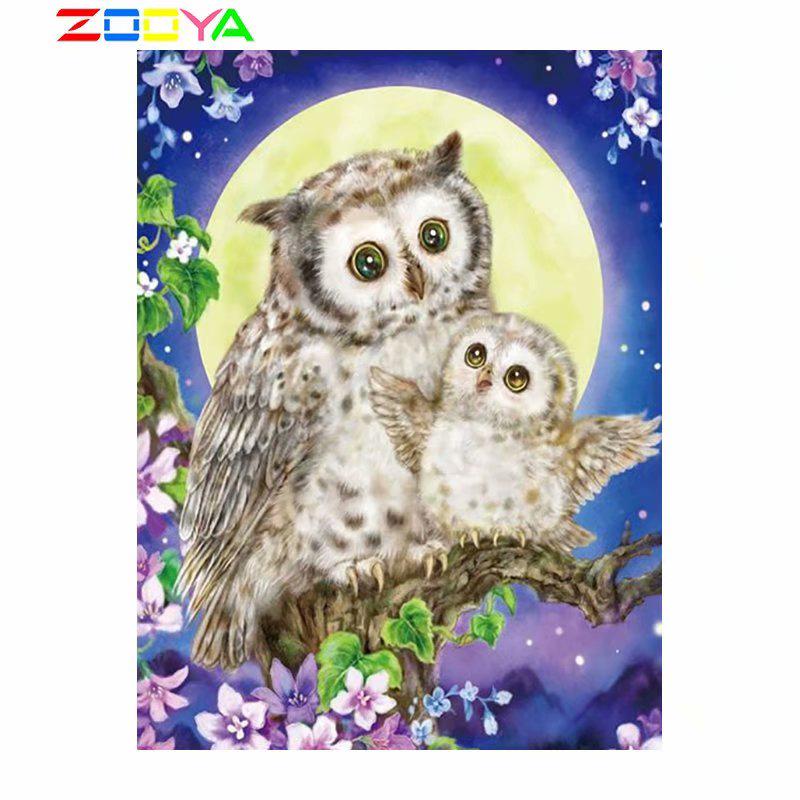 

ZOOYA 5D алмазная живопись Сова полная квадратная алмазная вышивка животные вышивка крестиком мозаика горный хрусталь ремесла комплект домашний декор