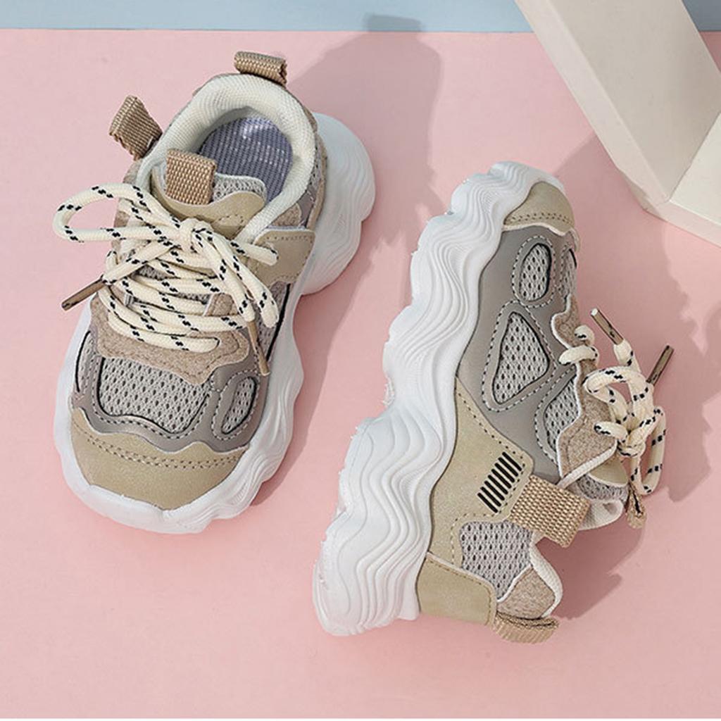 Children's Athletic Shoes Boys Girls Mesh Breathable Dad Sneakers Soft Sole Casual Footwear for Outdoor and Indoor Activities