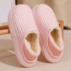 Indoor Thick Soled Anti Slip Waterproof Velvet Warm Cotton Slippers In Autumn And Winter