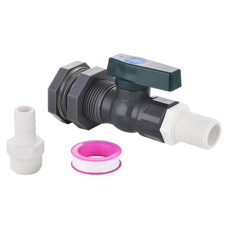 1 Set, PVC Water Barrel Spigot Kit, Connector Drain Adapter with Inner Connection for Garden, Rain Barre, Garden Tool Supplies