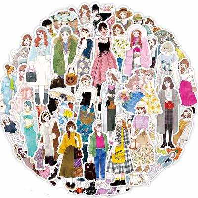64 Pz/Set Modern Mori Girls Serie 02 Adesivi Fai da Te Moda Misti Impermeabili Decalcomanie Doodle Adesivi