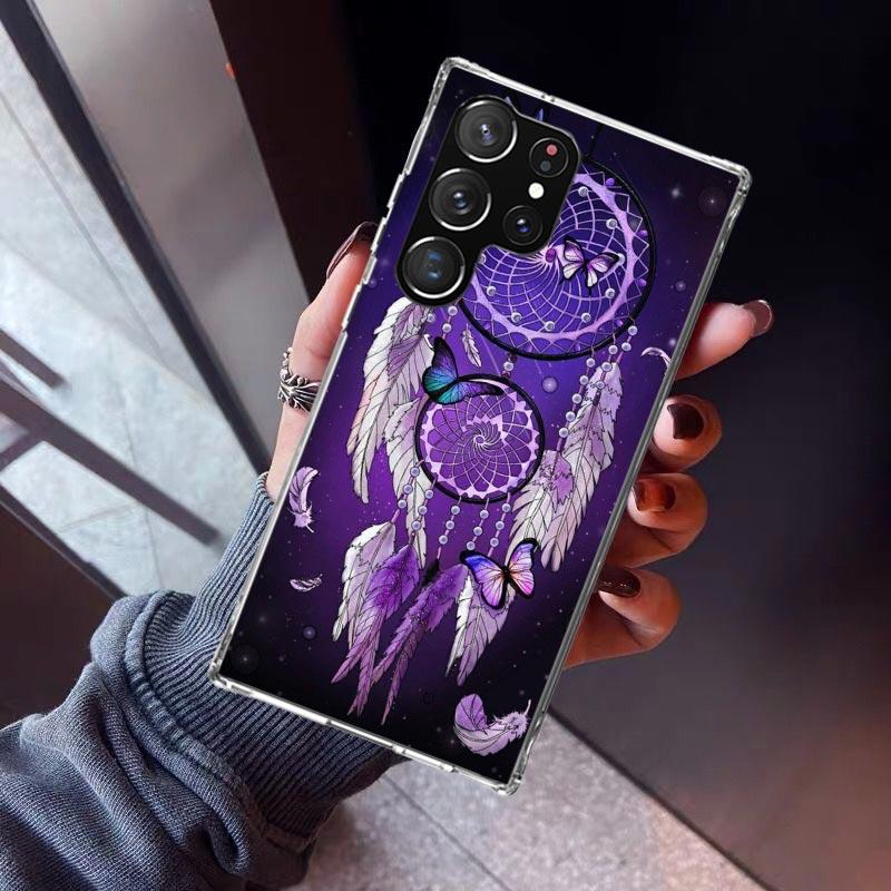 

Retro Feather Dreamcatcher Phone Case For Samsung Galaxy S23 S24 S25 Edge S26 Ultra S22 + S21 Plus S20 FE Cover Silicone Print S Samsung S26 Plus
