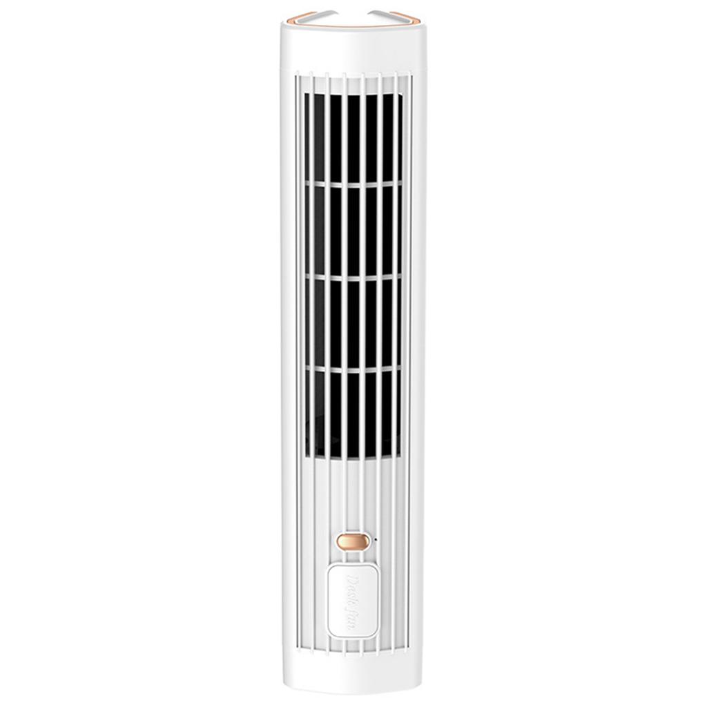 Bladeless Tower Fan USB Rechargeable 3Speed Standing Quiet Cooling Fan Mini Vertical Bladeless Floor Air Cooler for Home Bedroom