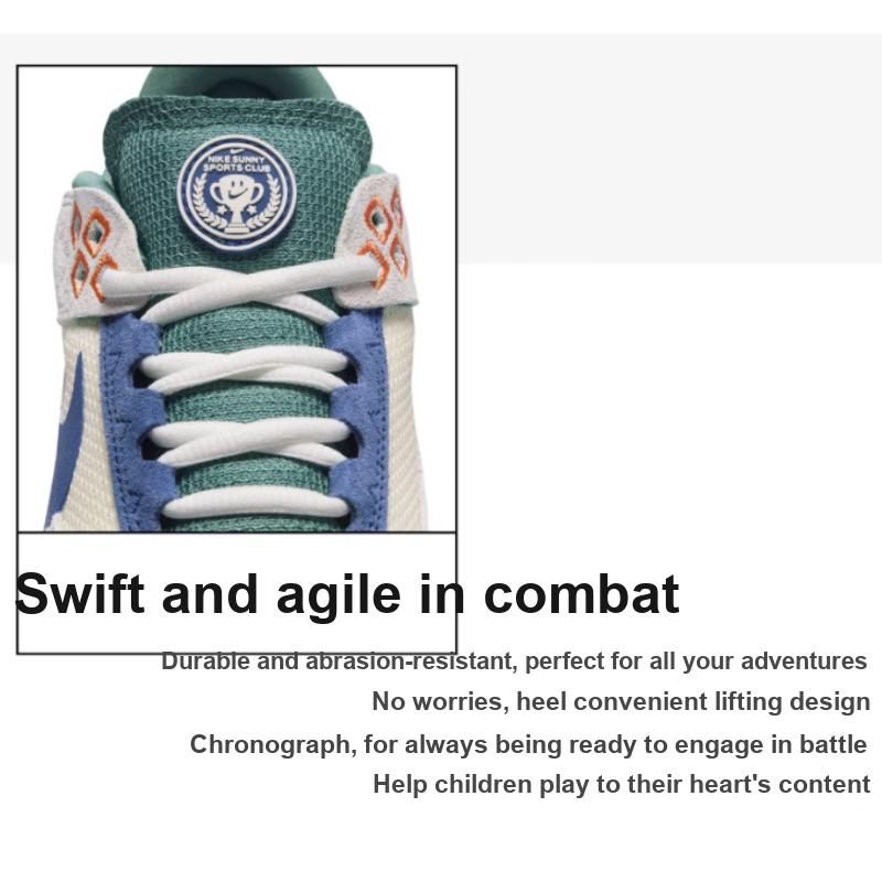 Nowe buty do skateboardingu Nike SB DAY ONE Anti Slip Odporne na ścieranie Niskie Dziecięce Biało-Niebieskie Szkoła Podstawowa HM3720-141