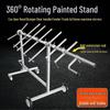 Car Spray Paint Stand: Multi-Functional Rotating Rack for Spray Booth, Tools, Bumpers, and Sheet Metal - Gold Finish