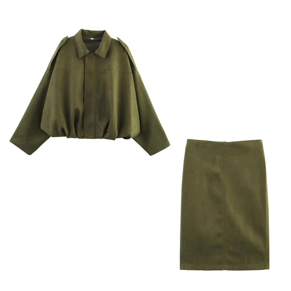 Women's 3-Piece Set: 2025 Jacket, Midi Skirt & Casual Shorts A15030