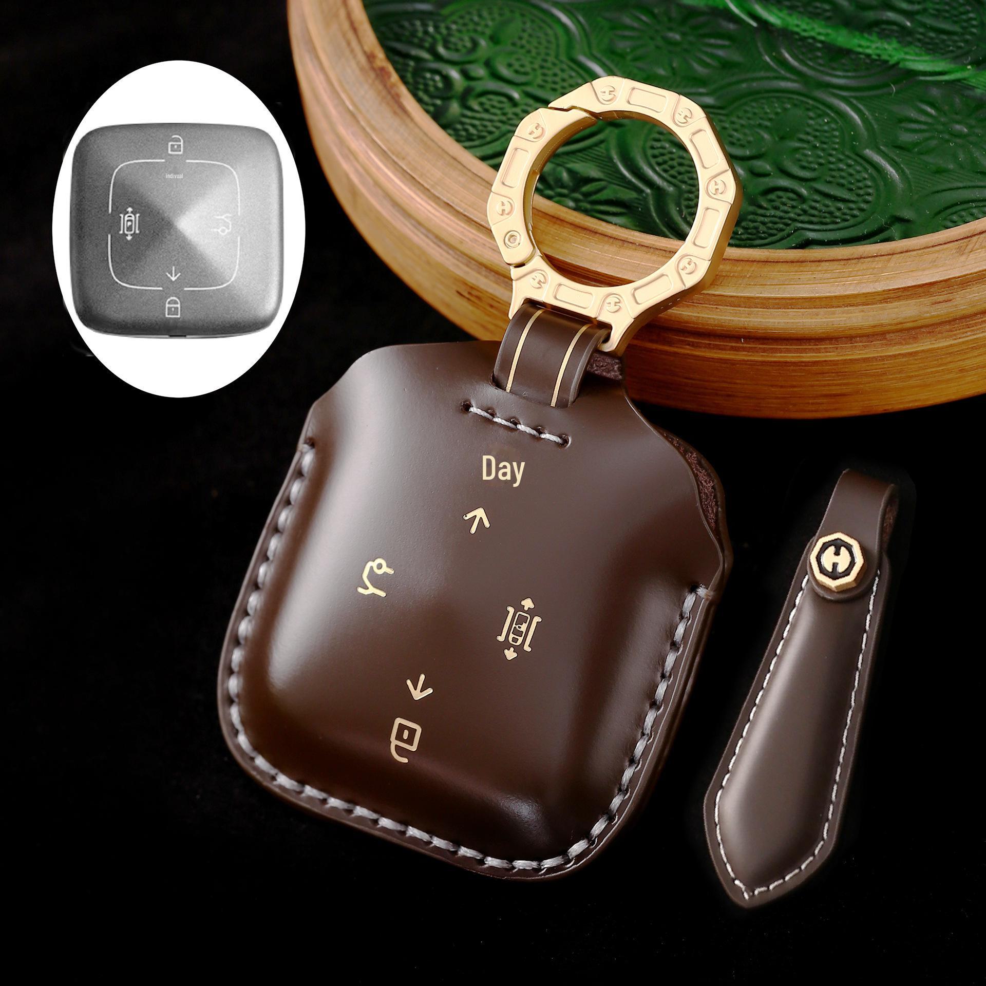 

Чехол для автомобильного ключа Zeekr 001 2023 года: ZEEKR009 Высококачественный кожаный защитный чехол с подарочной коробкой премиум-класса