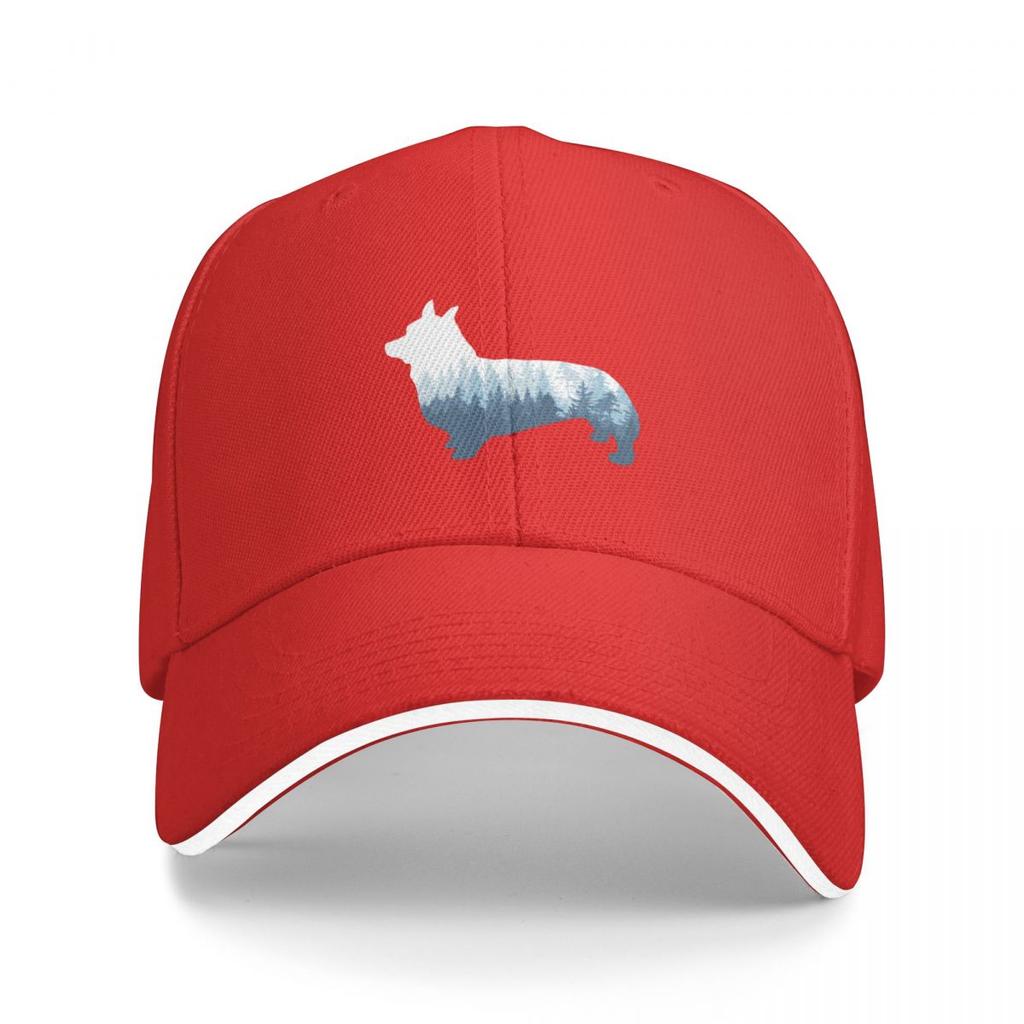 Pembroke Welsh Corgi Hund Silhouette Berg Natur Baseball Kappe Sonnenhut Marke Unisex Caps Hut Männlich Frauen