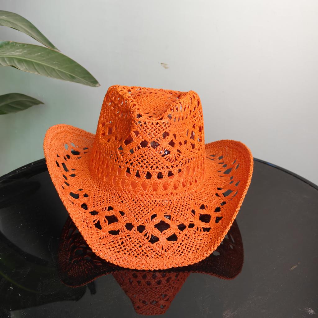 new Men Cowboy Straw hat women Fashion Large Brim straw hat with belt Party Outdoor summer cowgirl beach Sun Hat sombrero vaquer