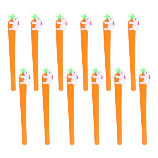 Süßer Hase Karottenform Gelstifte Glattes Schreiben Cartoon Tinte Stifte zum Notieren Und Für die Schule Lustige Tier Neuheit Stifte für Teenager Und Büro