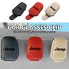 Car Magnetic Leather Eyeglass Holder Visor Sunglasses Clip Accessories For Compass Renegade Cherokee Wrangler JK Patriot