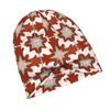 2D Flat Printing Spanish Tile 3 Terracotta And Sage Stylish Adult Beanie for Layering with Fall Or Winter Outfits Brings Relaxed Charm To Streetwear O