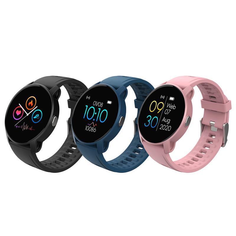 Deep Waterproof Smartwatch: Heart Rate, Pedometer, Blood Pressure, Blood Oxygen, Sports Monitoring, Bluetooth, Temp Measurement - W9.