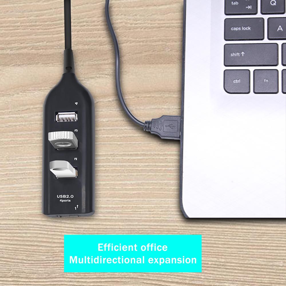 4-port USB2.0 Splitter Black