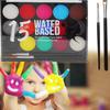 Vibrant 15 Color Face Paint Set For Kids Water-soluble Halloween Party Fun