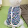 Chihuahua Dachshund Plush Dog Vests Overalls for Dogs Cats Winter Dog Clothes Fashion Floral Puppy Coat Pet Warm Jacket
