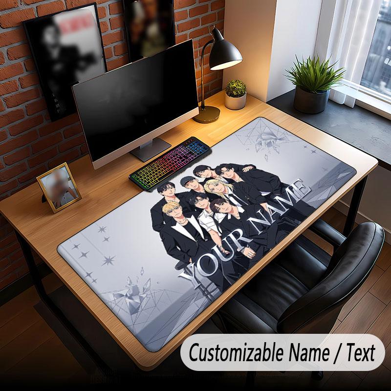 Custom Name Extended Mouse Pad,Stray Kids Gaming Desk Mat For Home Office Desktop Decor