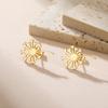 Dandelion Stud Earrings Women Stainless Steel Waterproof Earring Minimalist Trend Wedding Jewelry Gifts