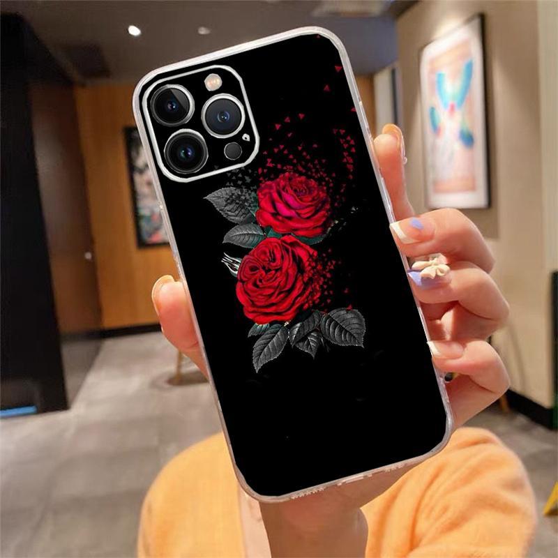 Phone Case For Iphone 17ProMax Air 16 15 14 13 Pro Max 15 16 Pro 15Plus Beautiful Flower Rose