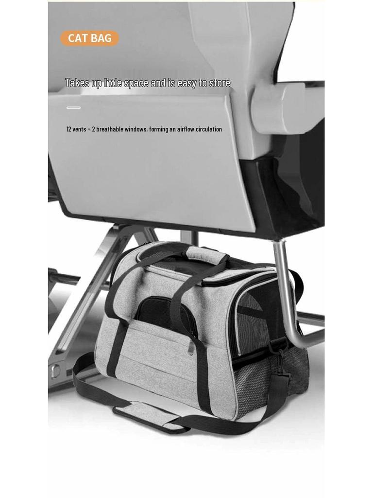 Skládací prodyšná přepravka pro domácí mazlíčky: Velkokapacitní, přenosná taška pro malé kočky - Ideální pro venkovní a cestování autem