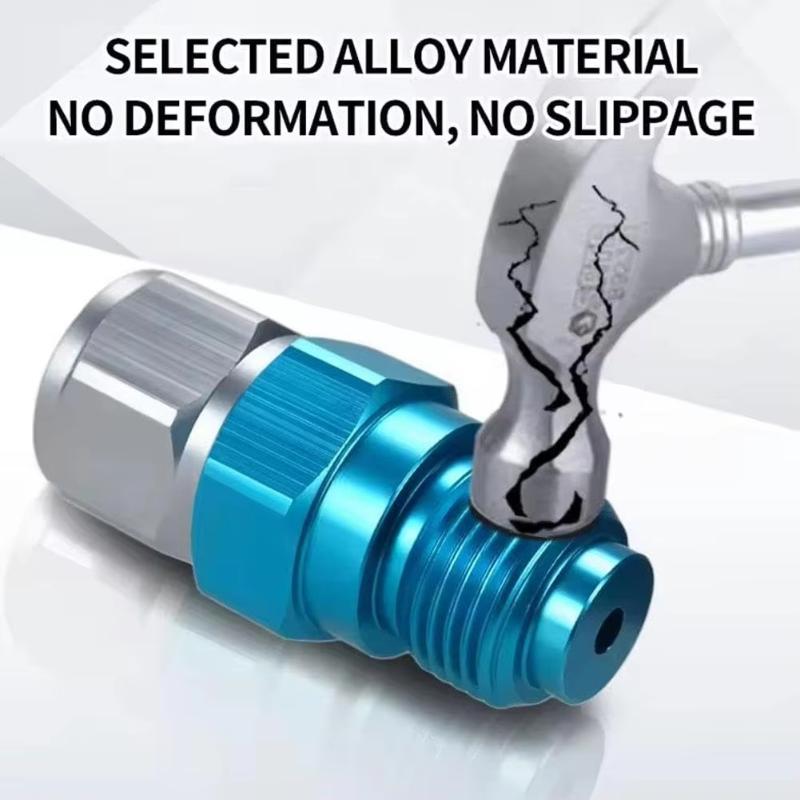 360 Degree Rotatable Airless Paint Sprayer Adapter Aluminum Alloy High Pressure Leak Resistant Swivel Joint For Smooth Coating