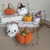 Crochet Ghost Car Pendants Creative Knitted Pumpkin Rearview Mirror  Pendant Halloween Decor
