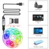 USB LED Strip Lights Bluetooth Control RGB Led Lights for TV Flexible Ribbon RGB LED Tape Self-adhesive TV Backlight