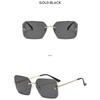 Women's Sunglasses, Men's and Women's Fashion Square Rimless Sunglasses, Large Frame Sunglasses