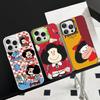 Cartoon M-MafaldaS Anime Phone Case Color Silver Shell For LPhone 17 16 16e 15 14 13 12 11 Pro Max Plus