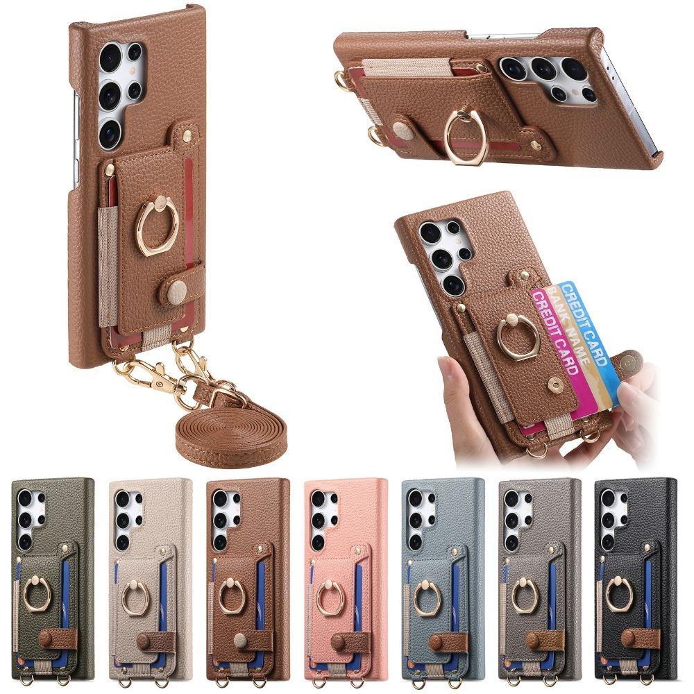 Crossbody Wallet with Card Holder Phone Case for Samsung S25 S24 Plus S23 S22 Ultra S21 FE A56 A36 A26 A16 A06 A55 A35 A15 Cover