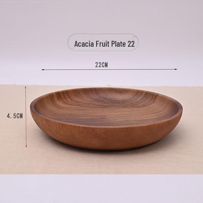 ZISIZ Acacia Wood Round Sauce Dish