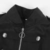 Retro Multi-color Swallowtail Trench Coat – Long Irregular Hem, Various Sizes