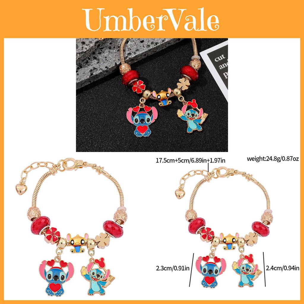 Stitch Cartoon Hand Chain With Zinc Alloy Material For Kids And Teens Gifts
