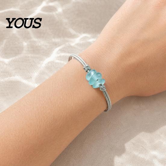 Lightweight Bracelet For Women Handcrafted Sea Glass Adjustable Bracelet, Minimalist Beach Nylon Rope Jewelry, Soul Sister Gift for Women, Best