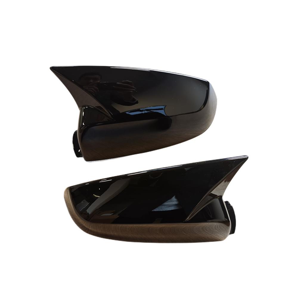 

Для BMW E60 E61 2 шт., крышки зеркала заднего вида, накладка в виде ракушки, рамка 5 серии 520i 520d 523i 525d 530i 530d 535i 540i LCI Gloss Black