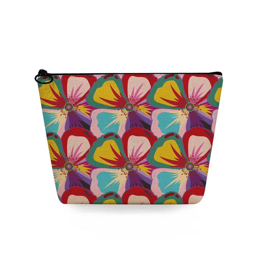 Women Flower Print Cosmetic Bag Toiletries Organize Travel Storage Case 6781