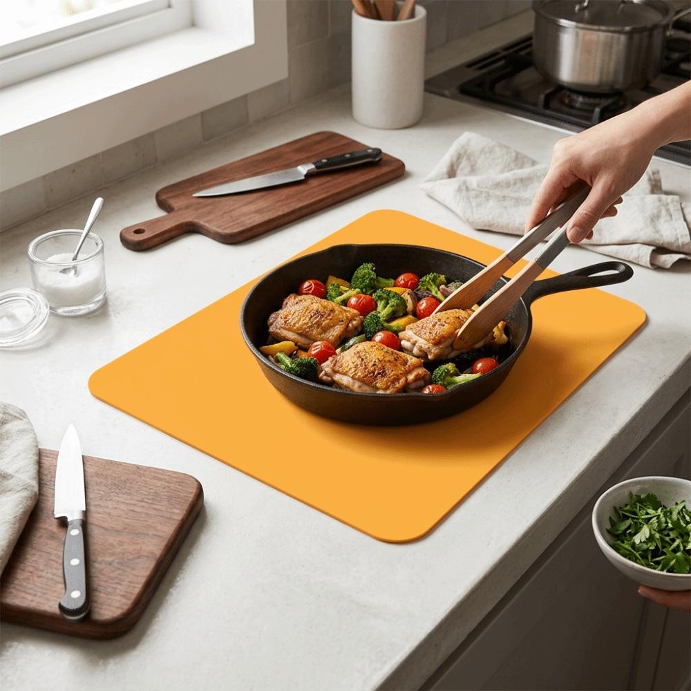 Flexible Craft Mat Silicone Table Placemat Nonstick Multi Purpose Mat Family Meals