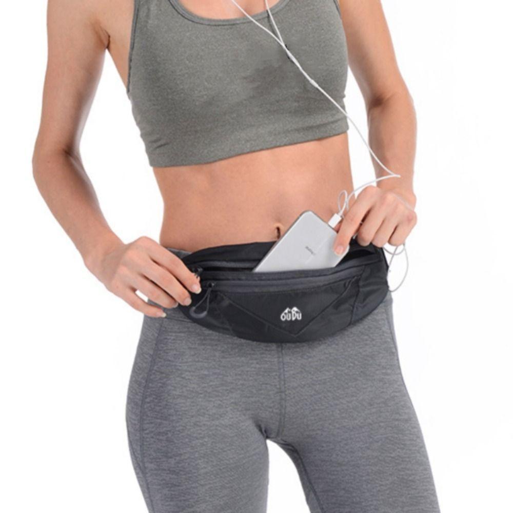 Double Zipper Pocket Mobile Phone Waist Bag Ultra-Thin Running Waist Bag Sports Waist Bag Yoga