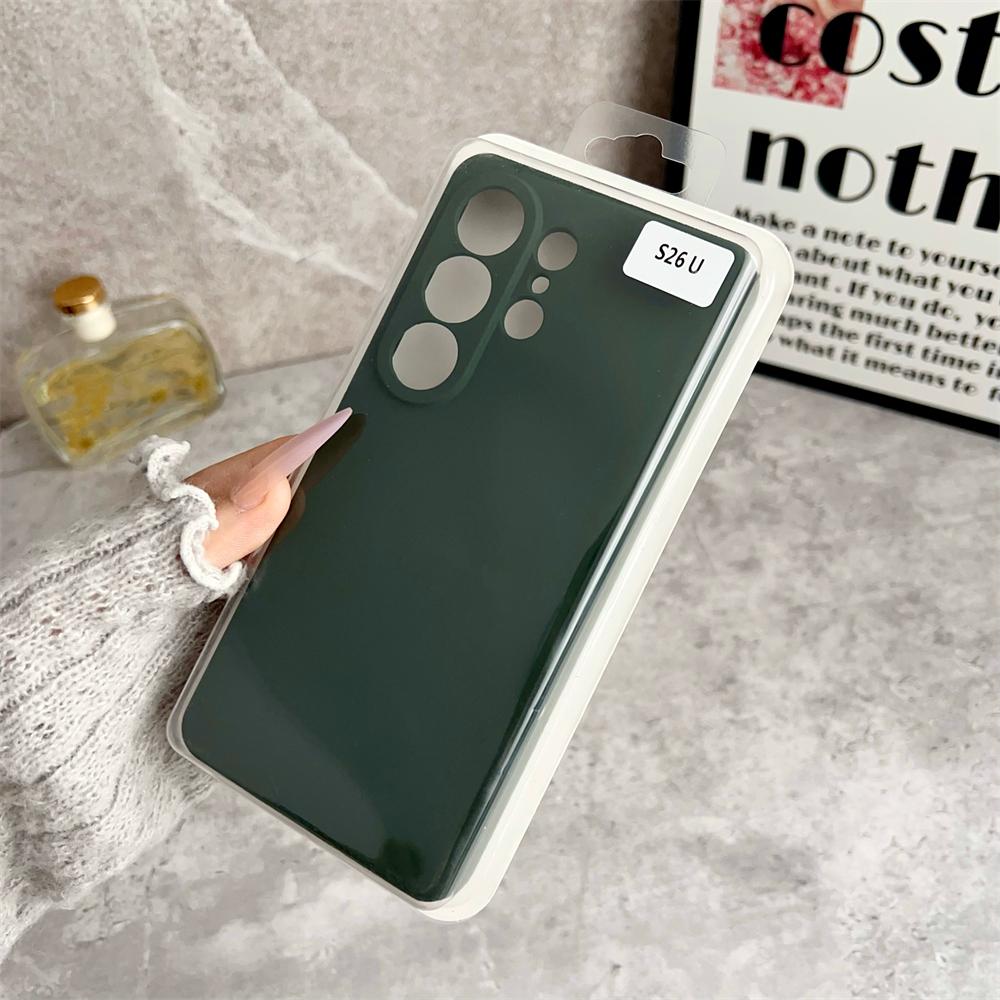 Luxury Original Liquid Silicone 1:1 Phone Case For Samsung Galaxy S23 FE S24 Plus S25 S26 Ultra Anti-drop Protect Cover with box