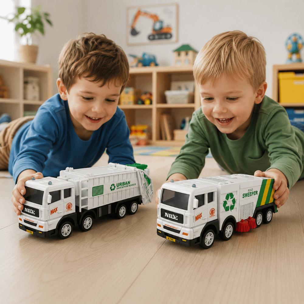 Inertia Powered Garbage Truck Toy Simulation Cleaning Sprinkler Truck Boys Gifts