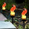 Solar Powered Parrot Lawn Lamp Outdoor Waterproof Resin Animal Ground Spike Light Decorative LED Landscape Lighting for Garden Yard Patio Park Decor