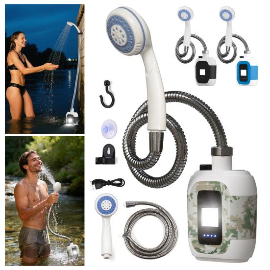 Tragbare wiederaufladbare Campingdusche mit elektrischer Pumpe und Duschkopf