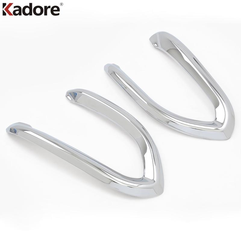 Front Fog Light Lamp Cover Trim For Fiat 500X 2014 2015 2016 2017 2018 Chrome Car Head Foglight Eyebrow Eyelid Trims Accessories
