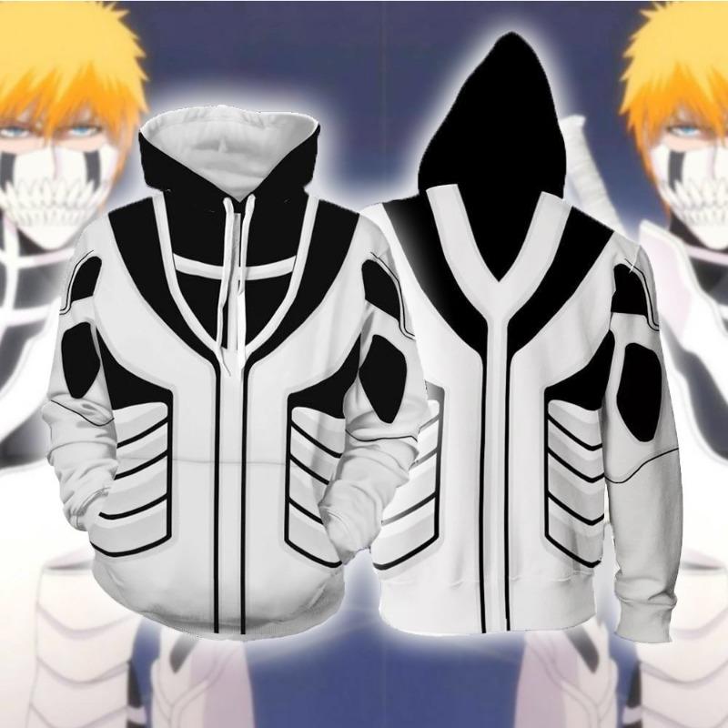 Japanese Anime Bleach Cosplay Hoodies  Printed Sweatshirt Men/Women Long Sleeve Tracksuit Pullover Harajuku  Men s Clothing L