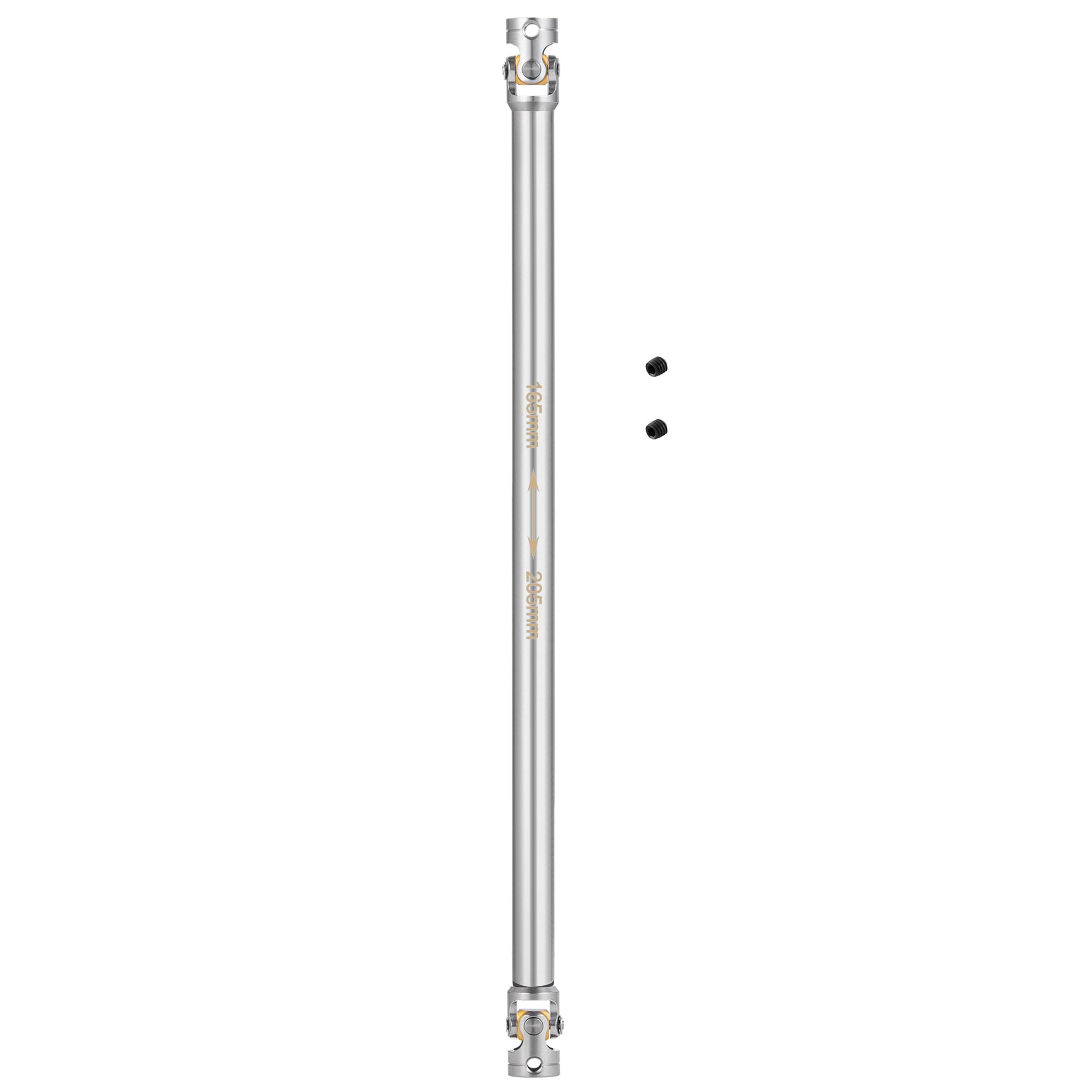 

TRZX RC Metal Drive Shaft 40-260mm Upgrade Part for 1:14 Tamiya Trailer Tractor Truck RC Crawler Car (165-205mm)