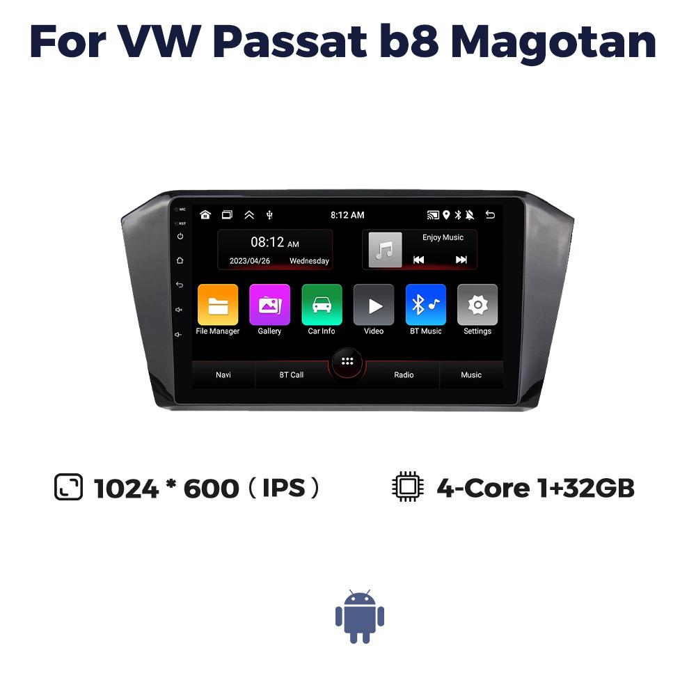 Navifly 2Din Android Car Radio Multimedia Player For Volkswagen VW Magotan Passat B8 2015-2025 IPS GPS Navigation Carplay Stereo